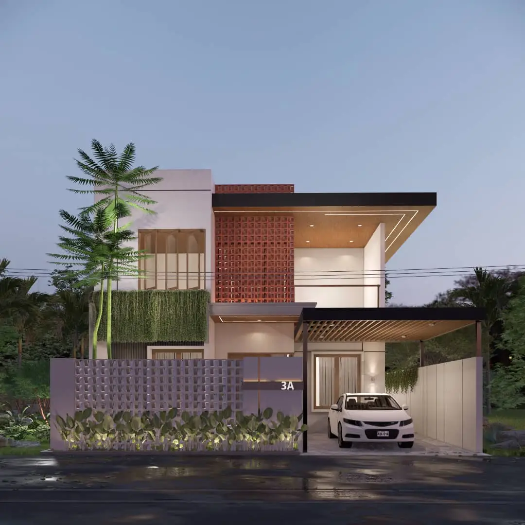 Desain rumah klasik bergaya kolonial oleh Darawa Studio